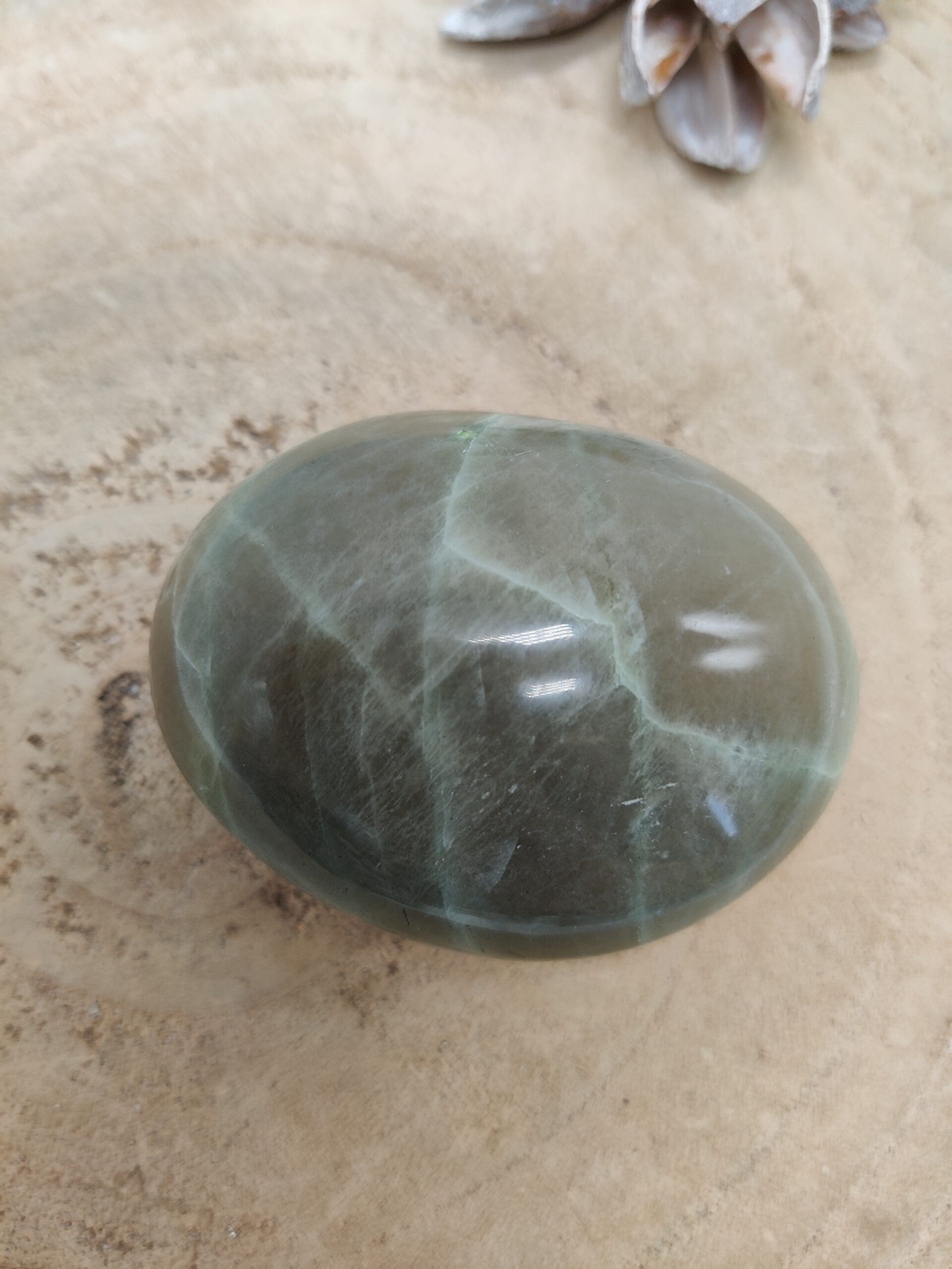 Groene maansteen handsteen nr. 3-2