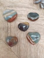 Polychroom jaspis hartjes nr. 2-2