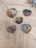 Polychroom jaspis hartjes nr. 2