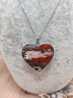 Oceaan jaspis druzy hartvormige ketting nr. 1-3