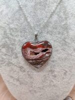 Oceaan jaspis druzy hartvormige ketting nr. 2-2