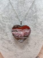 Oceaan jaspis druzy hartvormige ketting nr. 2-3