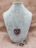 Oceaan jaspis druzy hartvormige ketting nr. 2