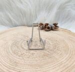 Metalen houder zilver maat S