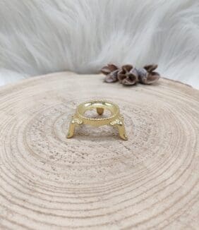 Standaard voor edelsteenbollen goudkleurig