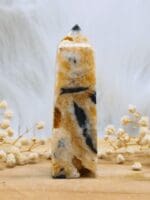 Zebra agaat punt met druzy opening nr. 1-2