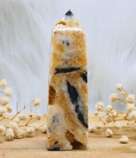 Zebra agaat punt met druzy opening nr. 1-2