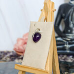 Zilveren amethist druppel hanger-3
