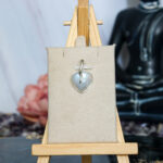 Zilveren regenboog maansteen druppel hanger