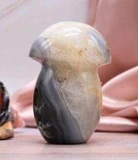Agaat-bergkristal paddenstoel-5