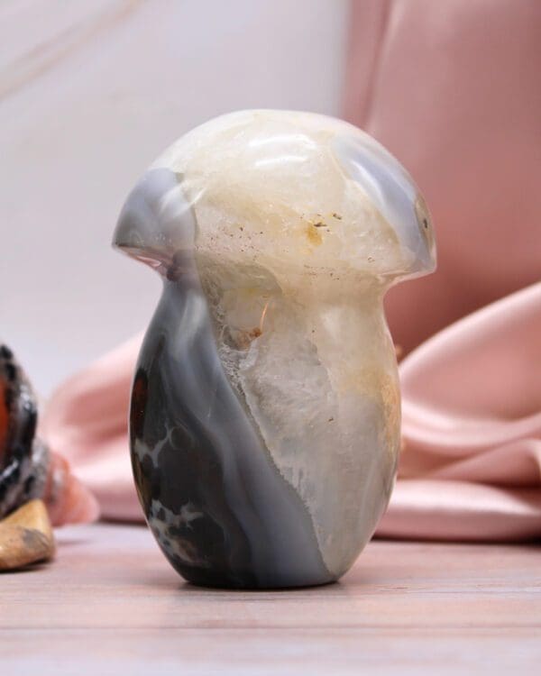 Agaat-bergkristal paddenstoel-5
