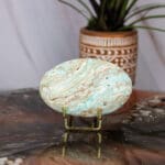 Caribbean blue calciet handsteen nr. 1