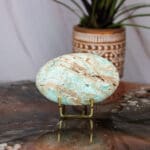 Caribbean blue calciet handsteen nr. 1-2