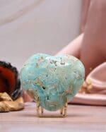 Caribbean blue calciet hart nr. 2