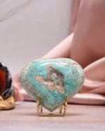 Caribbean blue calciet hart nr. 3-4