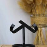 Luxe metalen edelstenen houder (zwart) maat S