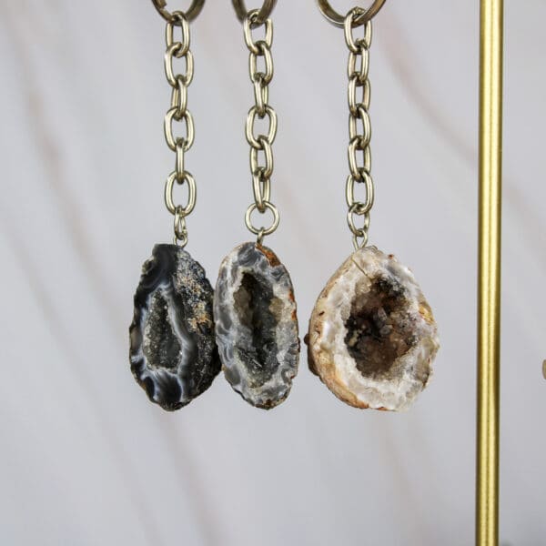 Agaat geode sleutelhanger-2