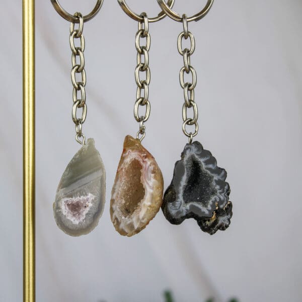 Agaat geode sleutelhanger-3