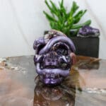 Orgonite schedel met slangen nr. 2 - Afbeelding 2