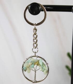 Amazoniet tree of life sleutelhanger