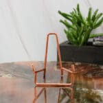 Metalen edelstenen houder rosé maat L