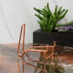 Metalen edelstenen houder rosé maat L-2