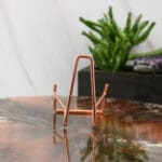 Metalen edelstenen houder rosé maat L-3