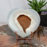 Metalen edelstenen houder rosé maat L-5