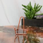 Metalen edelstenen houder rosé maat M