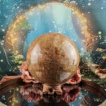 Perzik maansteen bol nr. 1