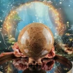 Perzik maansteen bol nr. 1-2