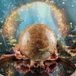 Perzik maansteen bol nr. 1-3