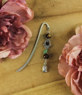 Boekenlegger met tijgeroog en groene aventurijn nr. 2