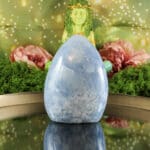 Blauwe calciet sculptuur nr. 1-3