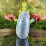 Blauwe calciet sculptuur nr. 1-4