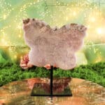 Roze amethist vlinder op standaard nr. 1-3