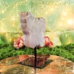 Roze amethist vlinder op standaard nr. 1-4