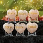 Rozenkwarts hartjes met tekst