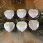 Rozenkwarts hartjes met tekst