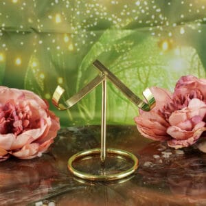 Metalen edelstenen standaard (goud) maat L