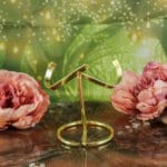 Metalen edelstenen standaard (goud) maat L-4