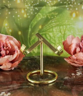 Metalen edelstenen standaard (goud) maat M