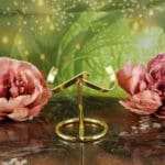 Metalen edelstenen standaard (goud) maat M-4