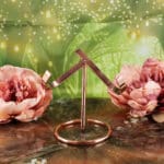 Metalen edelstenen standaard (rosé) maat L