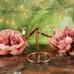 Metalen edelstenen standaard (rosé) maat L-4