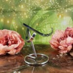 Metalen edelstenen standaard (zilver) maat L-3