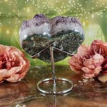 Metalen edelstenen standaard (zilver) maat L-5