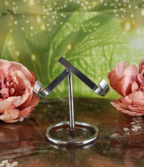 Metalen edelstenen standaard (zilver) maat M