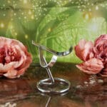 Metalen edelstenen standaard (zilver) maat M-3