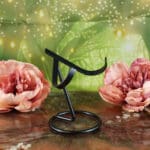 Metalen edelstenen standaard (zwart) maat L-3